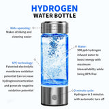 Portable Rechargeable Hydrogen Generator Bottle - Create Antioxidant-Rich Water