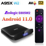 A95x w2 Android 11 TV Amlogic S905W2 4GB RAM 64GB ROM 2.4G 5G Dual Wifi BT5.0 4K Media Player Set Top Box