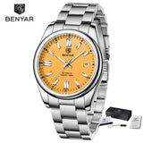 2024 BENYAR New Mechanical Wristwatches 10Bar Waterproof Automatic Stainless Steel Sports Diving Watch for Men