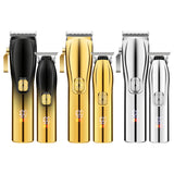 RESUXI 002 Professional Cordless Rechargeable Clipper Set Low Noise Clippers and Detail Hair Trimmer for Men Barber