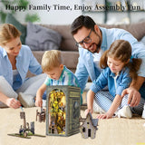 DIY Book Nook Kit - DIY Dollhouse Booknook Kit for Bookshelf Insert Decor Alley. Bookends Model Build Creativity Kit (Magic Pht).