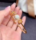 Natural Colorful Crystal Clean Fire Color Bracelet