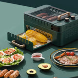 Automatic Rotation of Skewer hine Indoor less Electric Grill Household Multifunctional Barbecue Pot 220V