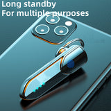Bluetooth 5.0 Headset Wireless Earphone with Mic Handsfree Music Earpiece Fingerprint Touch Headphones Support Long Standby