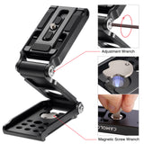 Metal Phone Holder Clamp Portable Z-Shape with Cold Shoe SmartPhone Tripod Mount Clip for Tiktok Vlog Photography Video Light