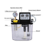 220V 2L Lubrication Oil With Pressure Gauge Automatic Lubricating Pump CNC Electromagnetic Lubricator Lathe Oiler 50ML/MIN
