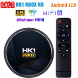 HK1 RBOX H8 Android 12.0 TV BOX Allwinner H618 Quad Core 4GB128GB 3D 6K BT5.0 Wifi6 Media Player Set Top Box