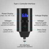 Tattoo Power Supply Kit Lightweight Cordless Tattoo Machine Pen Kit DC Interface Dual Mode Control for Tattoo Artist for Salon