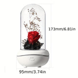 1pc Colorful Atmosphere Light Preserved Flower Aromatherapy Machine, Portable Air Purifier, The Best Holiday Gift For Women