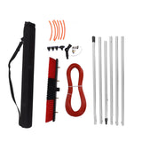 Water Fed Pole Kit Water Fed Brush Heavy Duty Large Size Portable Water Washing Extendable Cleaner Solar Panel Cleaning System 6m Pole Plus 50cm Water