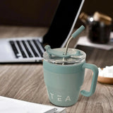 1pc 480ml Coffee Thermos Cup,Durable Portable Stainless Steel Cup,Thermal Cup Coffee Mug for Milk Juice Cold Hot Drinks