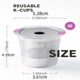 1pc 5.28*3.61*4.39cm Grey Reuseable Single Hole K Cup Coffee Capsule Plastic Filter Coffee Shell Stainless Steel Filter