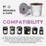 1pc 5.28*3.61*4.39cm Grey Reuseable Single Hole K Cup Coffee Capsule Plastic Filter Coffee Shell Stainless Steel Filter
