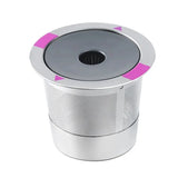 1pc 5.28*3.61*4.39cm Grey Reuseable Single Hole K Cup Coffee Capsule Plastic Filter Coffee Shell Stainless Steel Filter