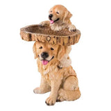 1pc Bird Feeder Garden Resin Decoration Dog Resin Crafts Bird Feeding Tray Home Yard Kawaii Ornaments