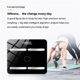 1pc Black/White Bluetooth Smart Body Fat Scale Charging Electronic Scale Body Scale Adult Fat Scale Weighing BMI Analyzer