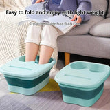 1pc Foot Soaking Bucket Health Massage Foot Soaking Basin Insulation Belt Mobile Phone Stand Foot Soaking Bucket with Cover