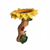1pc Sunflower Bird Bath Garden Ornament, Sunflower Bird Bath Resin Statue, Waterproof Home Decor Outdoor Decor Garden Courtyard