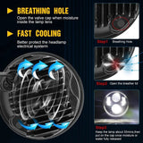 1pcs 5.75inch LED Headlight Motocycle For Harley Sportster 1200 883 Street 500 750 5-3/4" Projector Led Halo Angel Eyes Headlamp