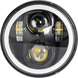 1pcs 5.75inch LED Headlight Motocycle For Harley Sportster 1200 883 Street 500 750 5-3/4" Projector Led Halo Angel Eyes Headlamp