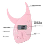 1pcs Pink Electronic Body Fat Caliper Monitors Analyzer Digital Skinfold Measurement Tester Caliper Muscle Test Fat Condition