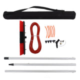 Water Fed Brush Spray Washer Titanium Alloy Easy To Use Water Fed Pole Kit for Cleaning Window Solar Panels 3m Pole With 50cm Water Brush