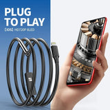 2.0 MP Endoscope Camera IP67 Waterproof Hard Wire Pipeline Inspection Borescope With 8 Adjustable LED For IOS Iphone