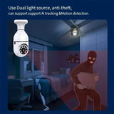 2.4G E27 Bulb Surveillance Camera Home Night Vision Wireless Camera 1MP CCTV Video Security Protection Camera Wifi IP Monitor