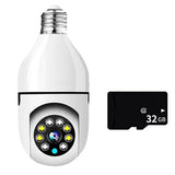 2.4G E27 Bulb Surveillance Camera Home Night Vision Wireless Camera 1MP CCTV Video Security Protection Camera Wifi IP Monitor