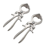 2 Pcs Livestock Catration Tools Stainless Steel Without Blood Pig Sheep castration Clamp Castration Tool Castration Forceps