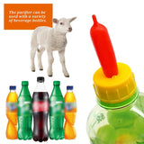 20/30/50Pcs Sheep Lamb Milk Drinker Nipple Soft Rubber Pacifier Orphaned Lamb Pup Dog Foal Calf Screw Sprite Coke Bottle