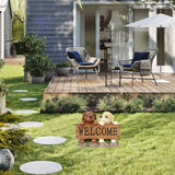 Dog Statue - Holiday Decoration, Decorative Puppy Figurine Ornament for Tabletop, Home, Office, Outdoor & Garden
