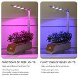 Smart Automatic Hydroponics Growing System Soilless Cultivation Of Small Flower Pots with 21 Led Grow Light for Home Kitchen