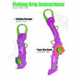 2022 Accessories Fold Fishing Grip Aluminum Alloy Fish Lip  Hand Grip Plier Hook Controller Adjustable Grabber Gripper Outdoor