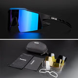 2023 Men Women Road Bike Cycling Glasses 4 Lens Polarized Sunglasses Bicycle MTB Goggle Sport Eyewear Fishing Driving Anti-Glare