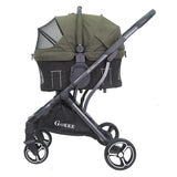 2023 new cat pet stroller aluminum frame big pet stroller with detachable carrier pet stroller japanese