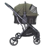 2023 new cat pet stroller aluminum frame big pet stroller with detachable carrier pet stroller japanese