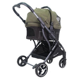 2023 new cat pet stroller aluminum frame big pet stroller with detachable carrier pet stroller japanese