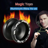 Magic Yoyo V3 Responsive High-speed Aluminum Alloy Yo-yo CNC Lathe with Spinning String for Boys Girls Children Kids Black