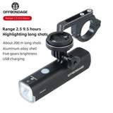 OFFBONDAGE 1000LM Type-C Charging MTB Road Cycg Highlight Bike Light Front Lamp 4500mAh IPX6 Bicycle Accessories