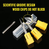 CNC Bits Set 1/4 Shank, Engraving Wood Carving Router Bit 6mm & 4mm, V-Groove, Profile Bit, Tungsten Steel - 4PCS