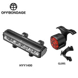 OFFBONDAGE Bicycle Front Bike Light Waterproof Flashlight USB Charging MTB Road Cycg Lamp Accessories