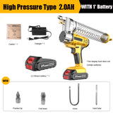 Gun High Pressure Excavator Lubricating Oil Injector Fat Rechargeable Electric Grease hine