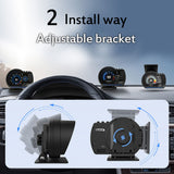 Car Head Up OBD2 HUD Universal BeiDou GPS With Multiple Alarm HD Display Screen Digital Clock Altitude Date Speedometer