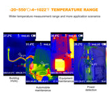 Hti HT-H18+ Rechargeable IR Imager Infrared Thermal Imaging Camera -20~550℃ Temperature Range 256x192 Resolution