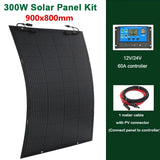 600W/300W Solar Panel Kit - 18V Flexible Cell Energy Charger Solar Plate for Camping, Yacht, Motorhome, Car, RV, Boat, Caravan