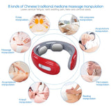 Intelligent Back and Neck Massager Electric Pulse Far Infrared Heating Pain Relief Tool Health Care Relaxation Cervical Massage