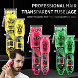 RESUXI LM-2032 Professional HairTrimmer Suit Shaver Electric Cordless Barber Clippers Transparent Visual Body Hair Cutter
