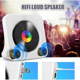 Portable Bluetooth Desktop CD Player for Home Timer Built-in HiFi Speakers with LCD Screen Display Boombox FM Rad