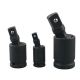 3-Piece Joint Socket Adapter Wrench Socket Accessory Set 360-Degree Rotating Universal